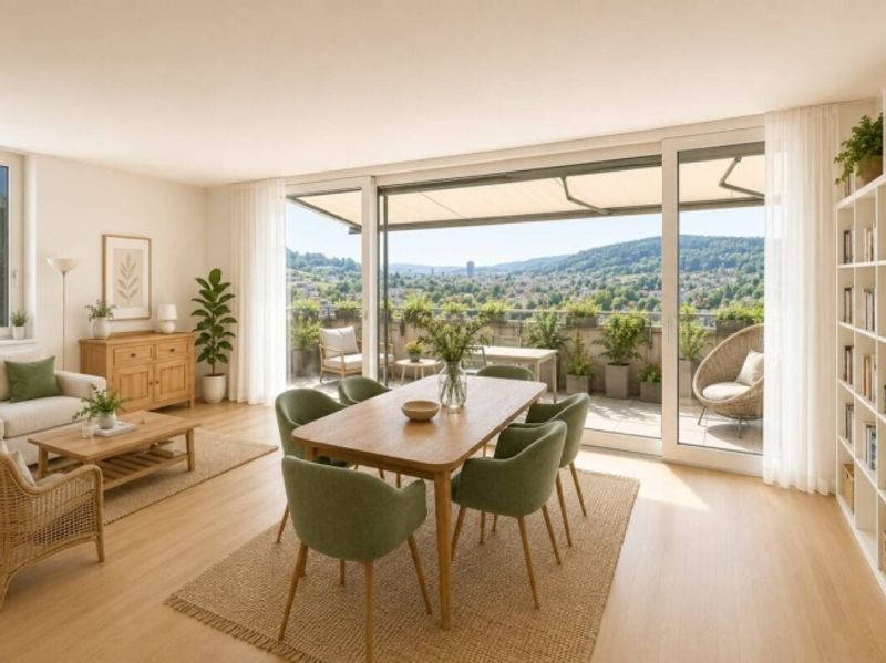 Stilvolle 2.5-Zimmer-Terrassenwohnung mit Panoramablick - 1