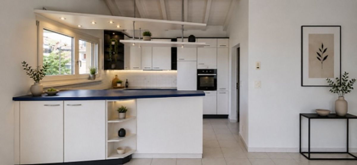 Traumhafte Attika-Wohnung (Maisonette) mit grosser Terrasse+Balkon und Abendsonne - 0