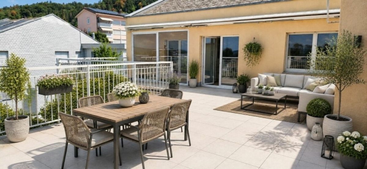 Traumhafte Attika-Wohnung (Maisonette) mit grosser Terrasse+Balkon und Abendsonne - 7
