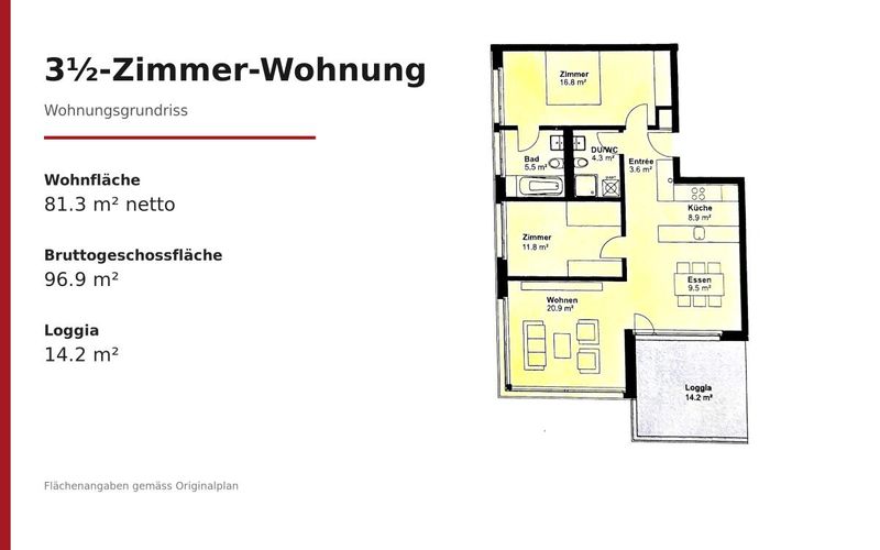 3.5 Zimmer Wohnung - 10