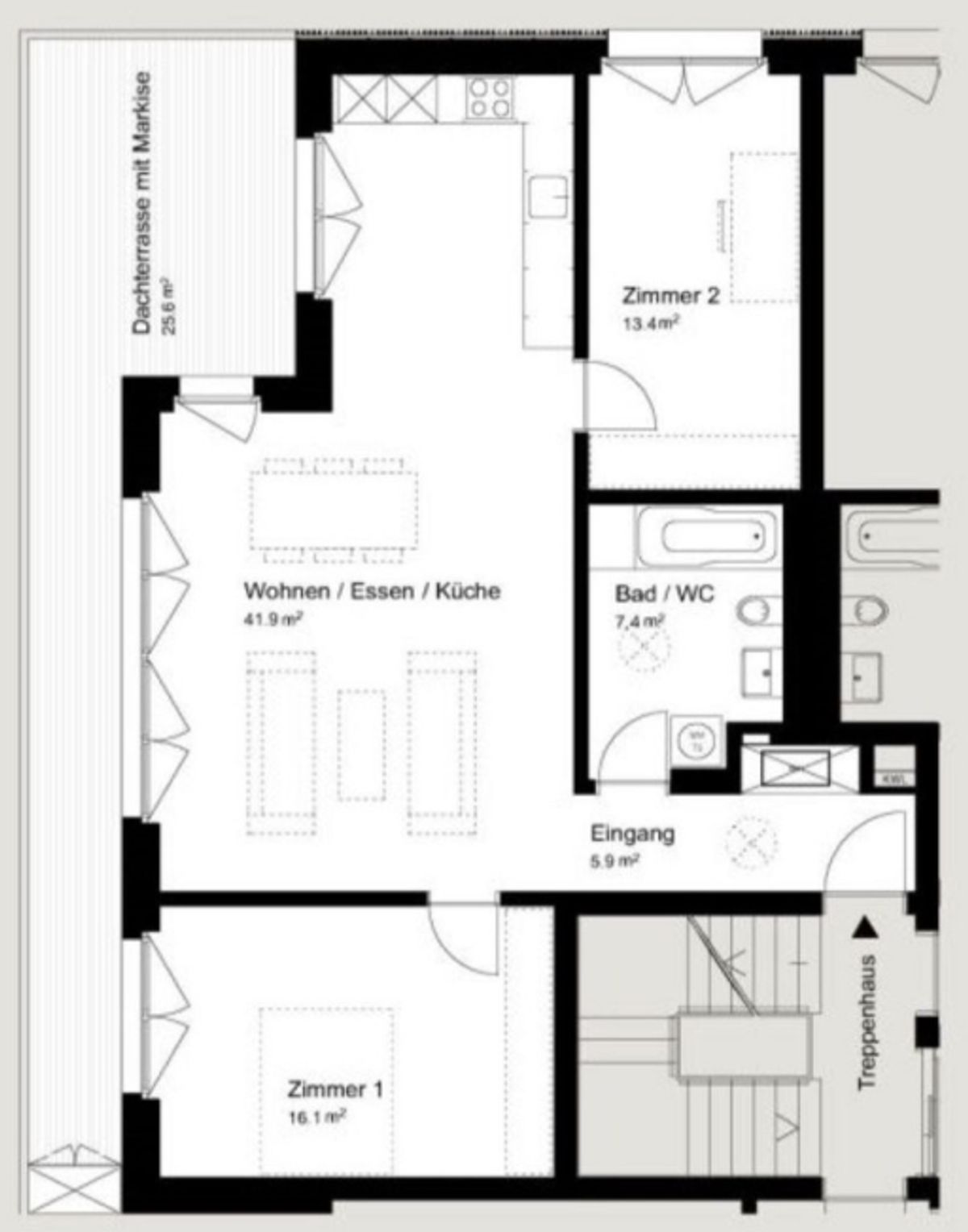 Wohnen im Grünen - zentrale 3.5-Zimmer-Wohnung mit Balkon - 11