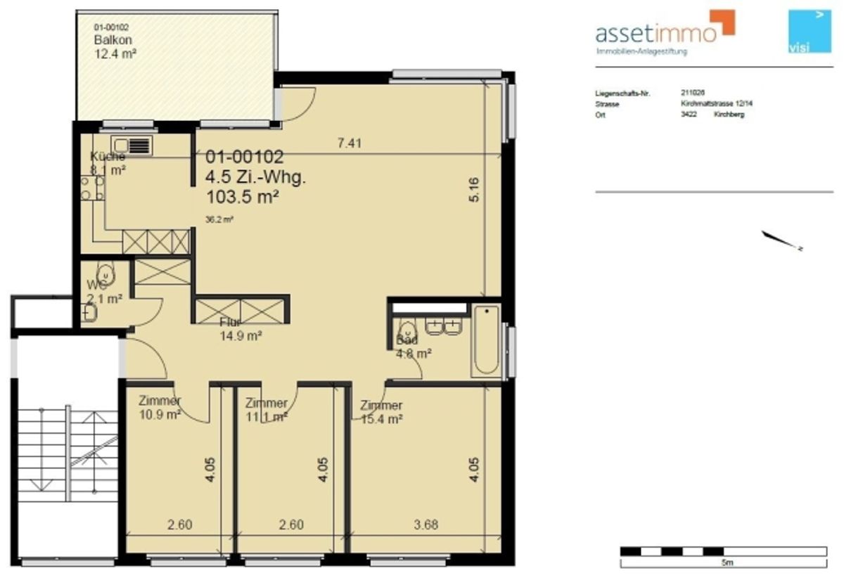 Moderne 4.5-ZW im 2. OG à 103 m² - 8