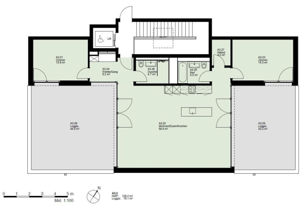 Moderne 3.5 Zimmerwohnungen mit 2 Nasszellen "Attika" - 8