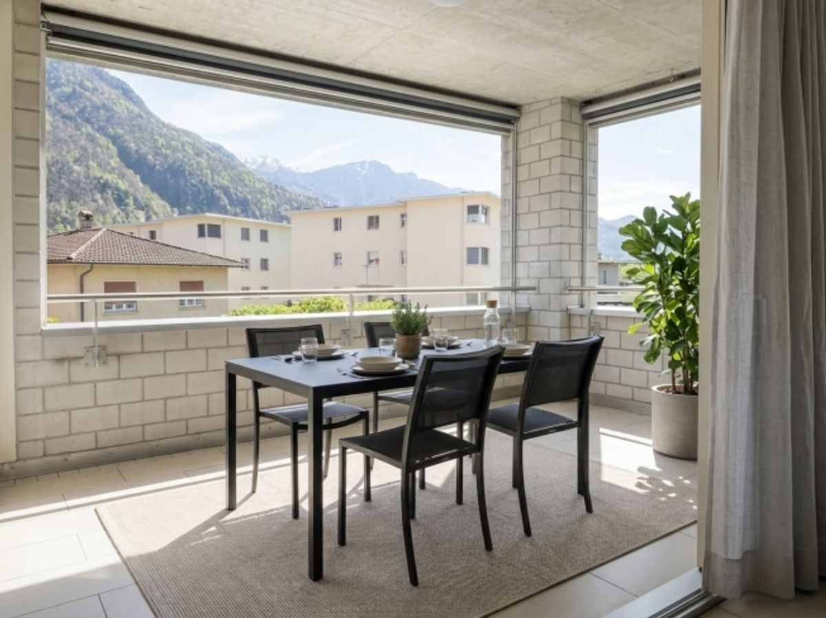 4.5 locali con ampio balcone e vista a Bellinzona - mieten - 2
