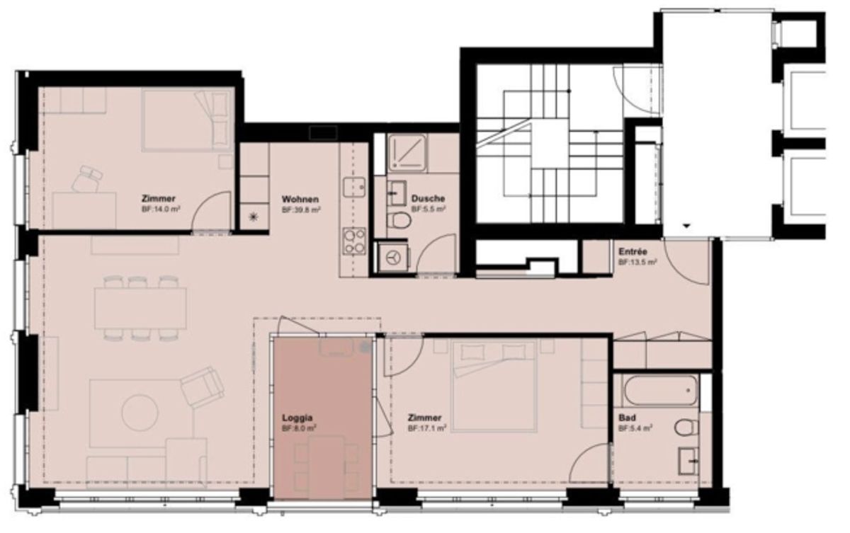 3½ ZI-WOHNUNG IN ZÜRICH - KREIS 9 ALTSTETTEN, MÖBLIERT, TEMPORÄR - 1