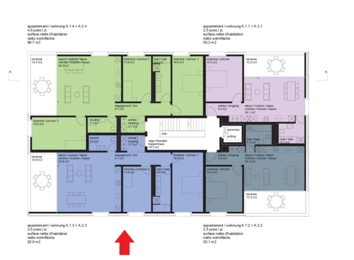 Charmant appartement moderne et lumineux de 3,5 pièces à Tentlingen - 7
