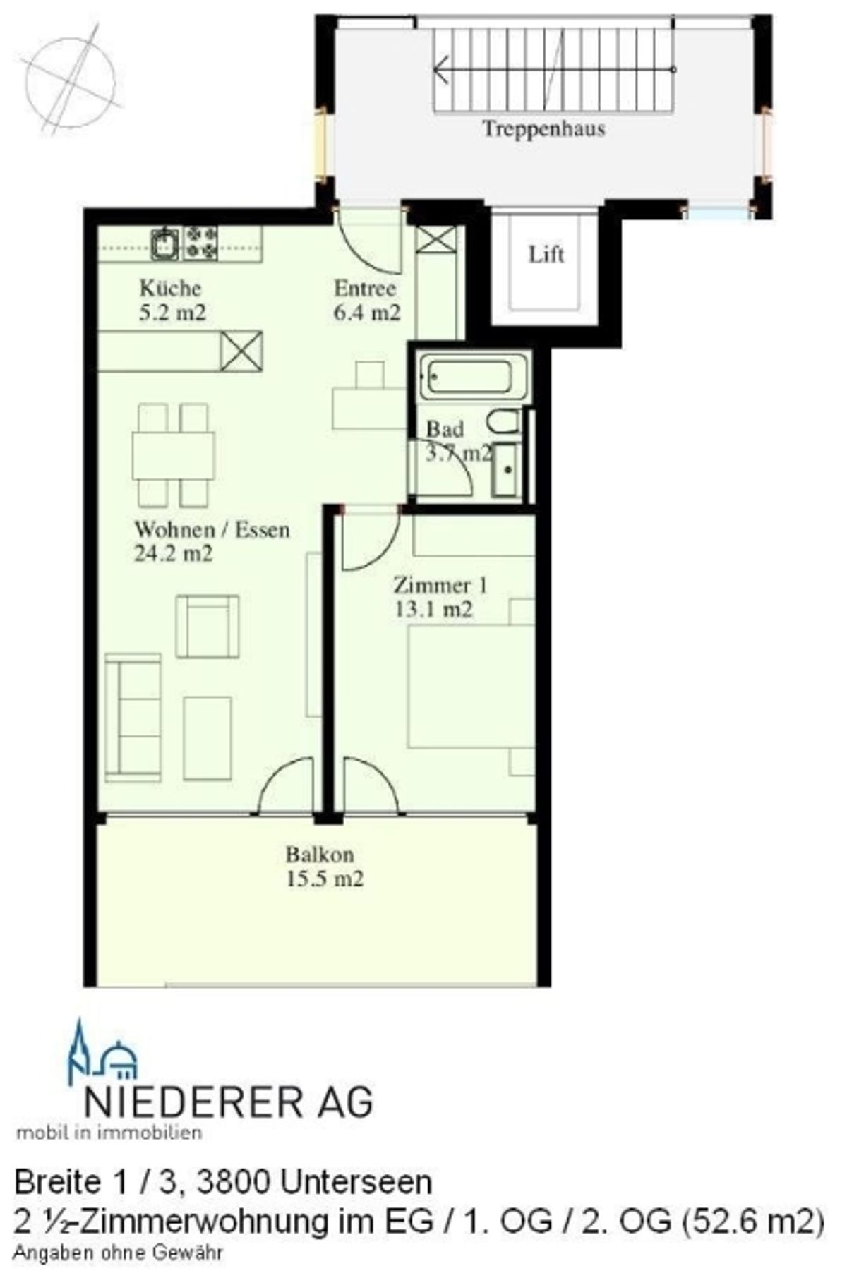 Attraktive 2.5-Zimmerwohnung in Unterseen - 5