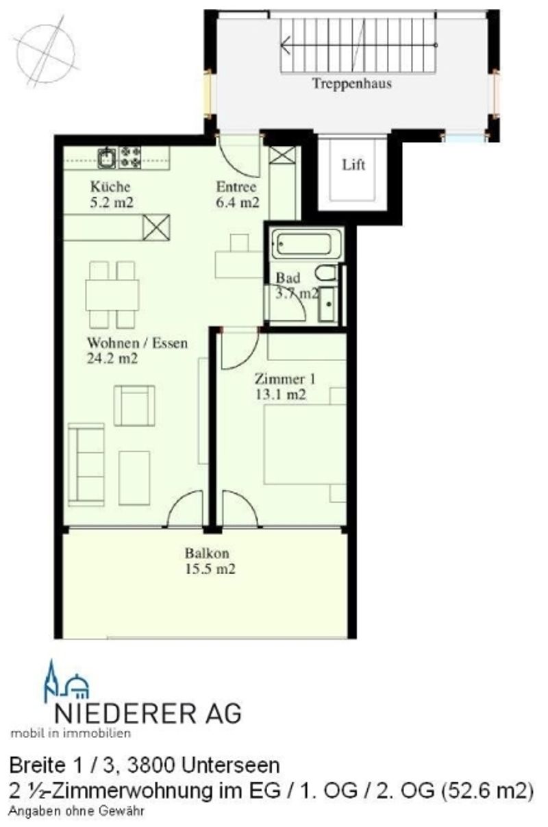 Attraktive 2.5-Zimmerwohnung in Unterseen - 6