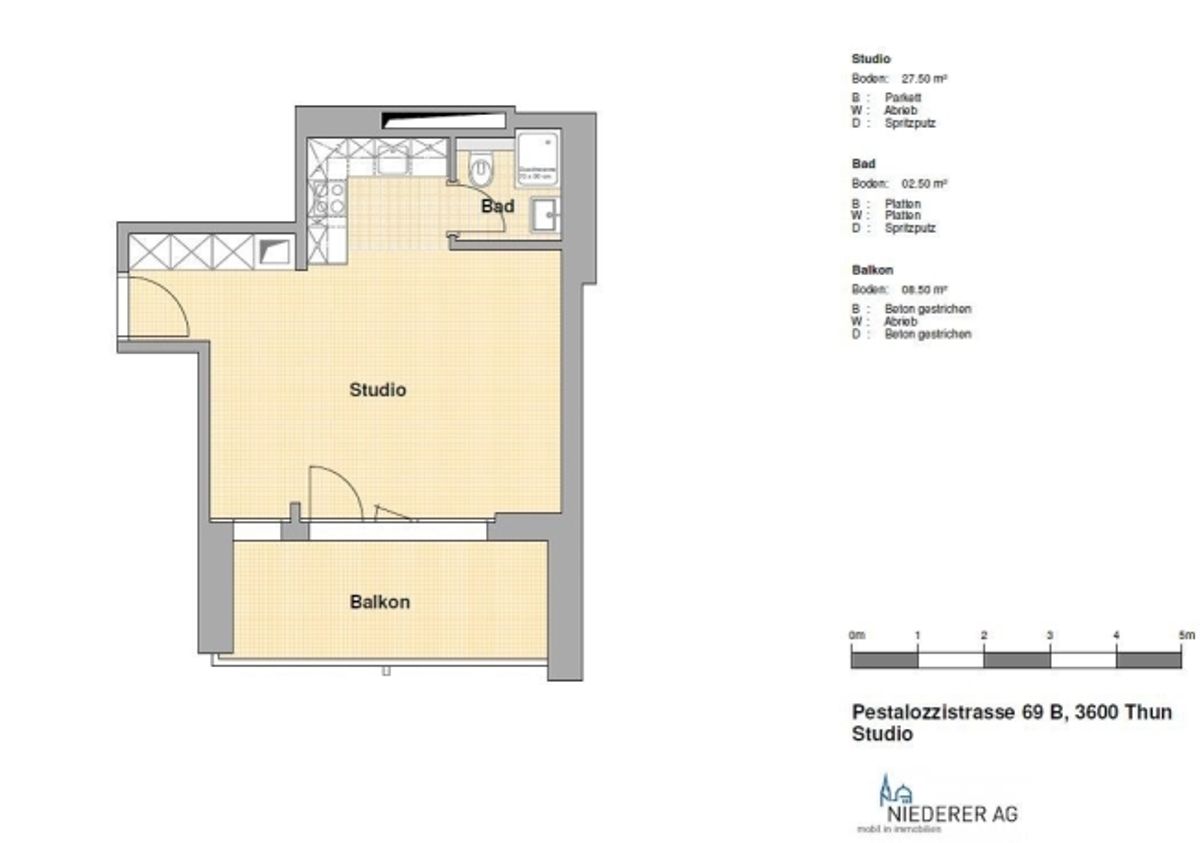 Moderne und zentrale 1- Zimmerwohnung - 5