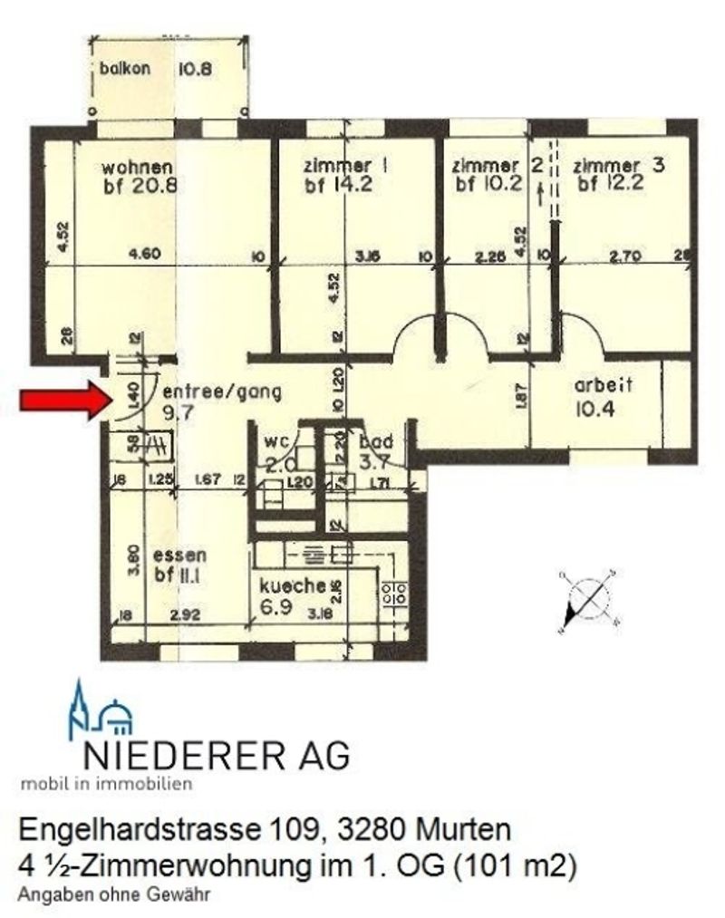 4.5-ZW à 101 m² im 1. OG - 12
