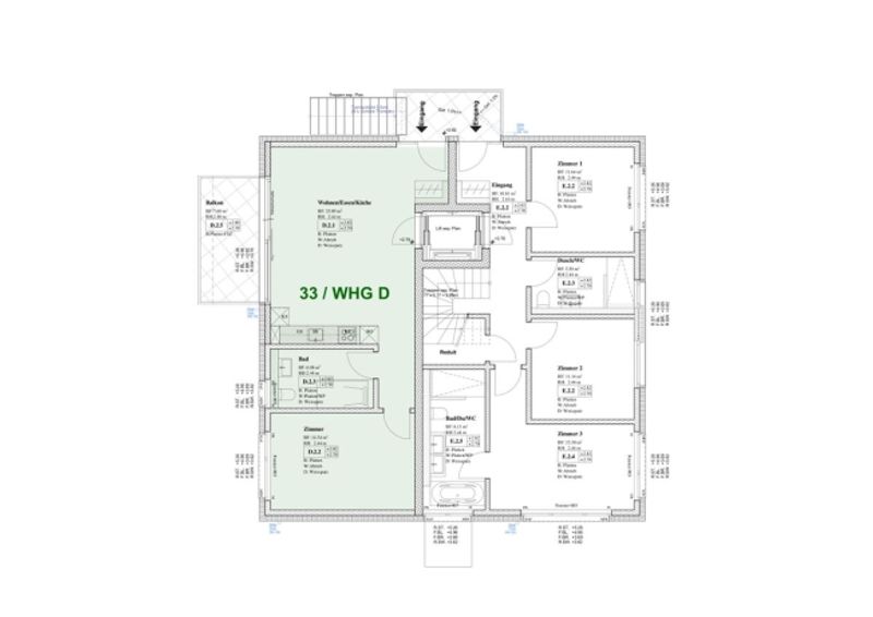 NEUBAU AN TOP LAGE (WHG-D) MIT EIGNE WASCHKÜCHE UND KELLER (14,5 m2) - 8