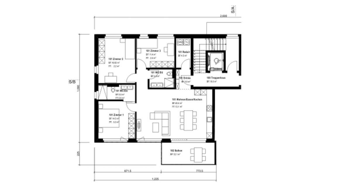 4.5 Zimmer Neubau Nr. 101 - 10