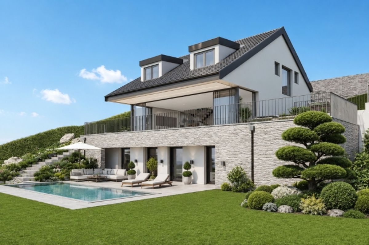 Villa individuelle Plein Sud avec piscine extérieure à Chexbres - 8