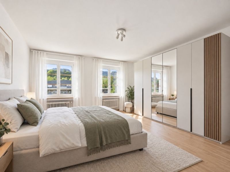 Sanfte Aussicht in Schüpfheim, Fünf Schlafzimmer für viel Platz, Renoviertes Traditionsgebäude mit Balkon - 7