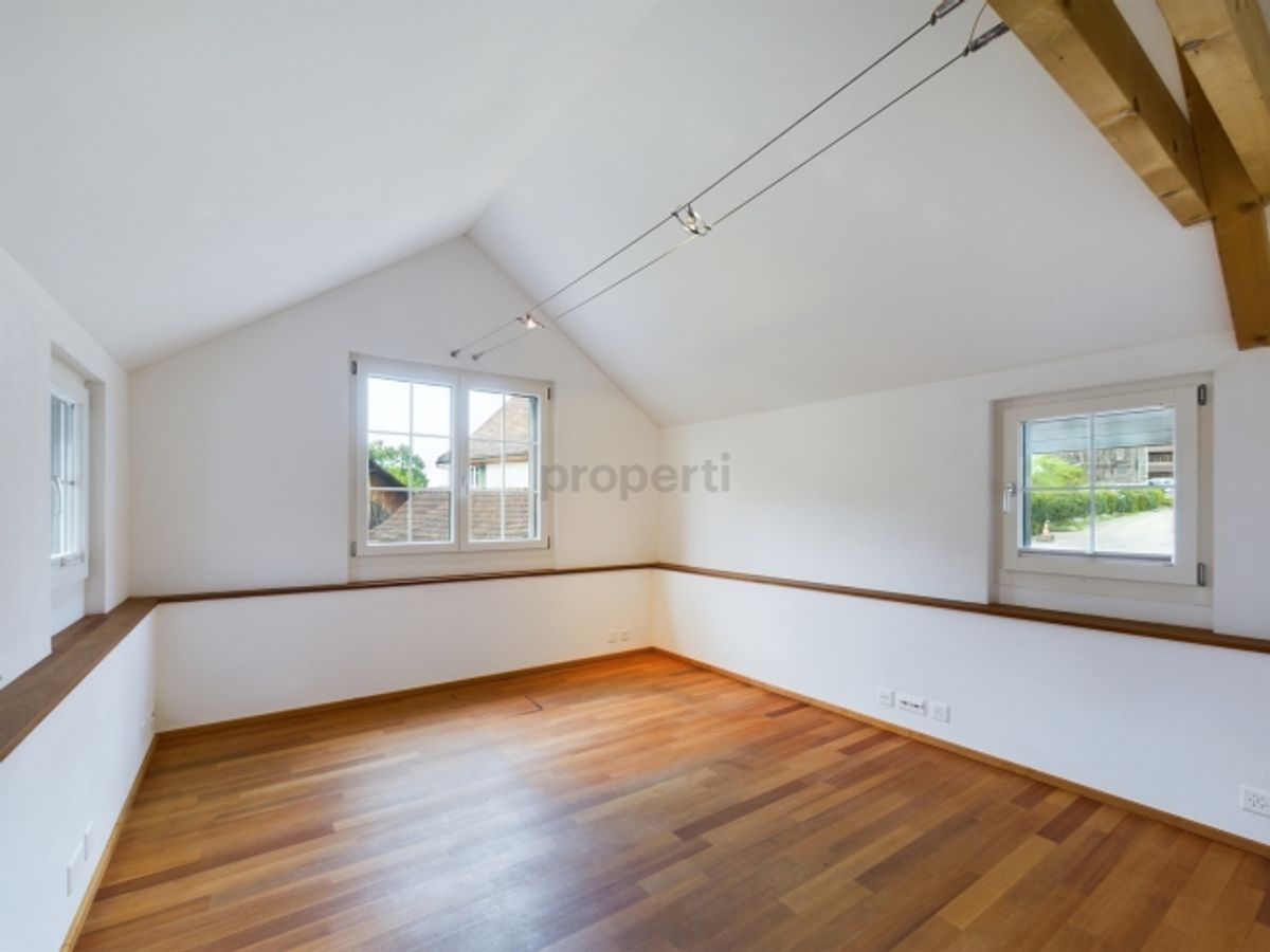 Hohe Decken, 28 m² Terrasse mit Blick auf den historischen Dorfkern und separates Büro im EG - 4