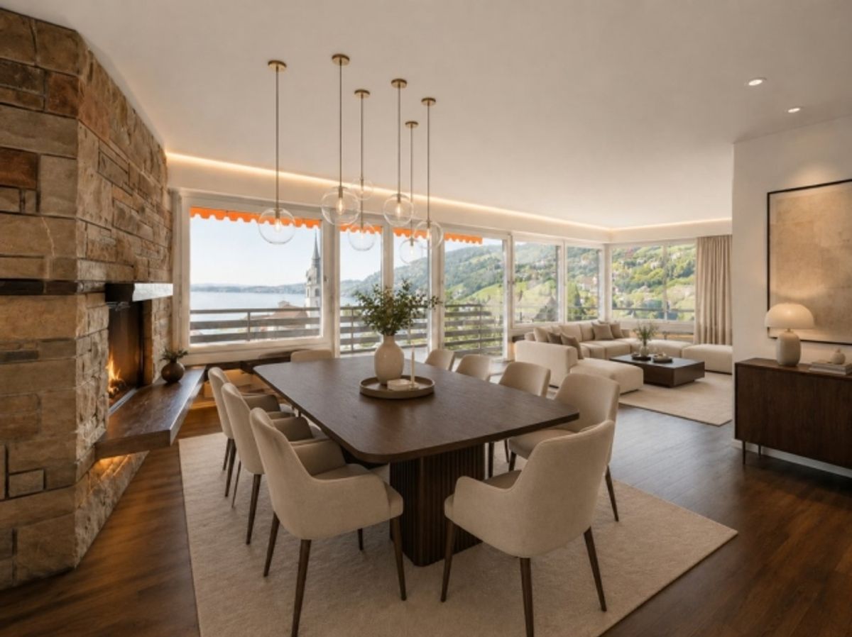 EXKLUSIVE 3.5 ZIMMER WOHNUNG MIT UNVERBAUBARER SEE- UND BERGSICHT - 0