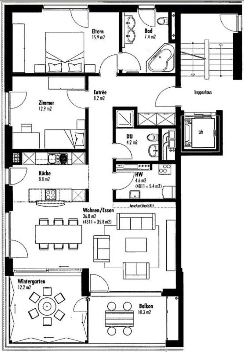 3.5 Zimmer Wohnung - 6