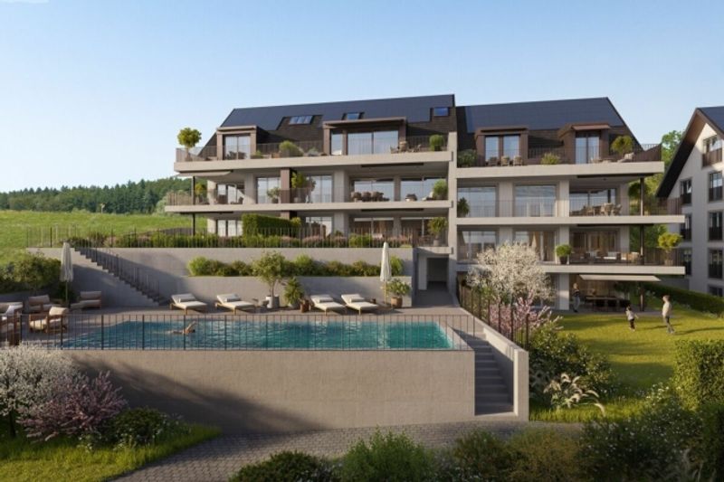 Neubau DORFRESORT - 3.5-Zi. Gartenwohnung mit Poolzugang - 1