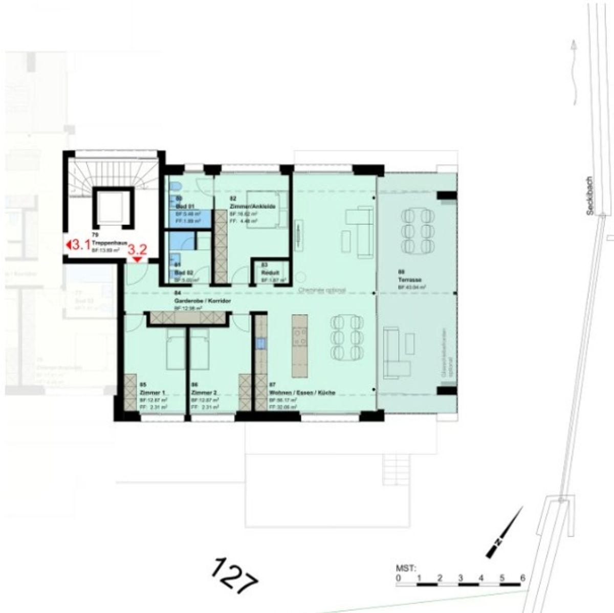 Neubauprojekt 4.5-Zimmer-Dachgeschosswohnung in Untereggen - 8