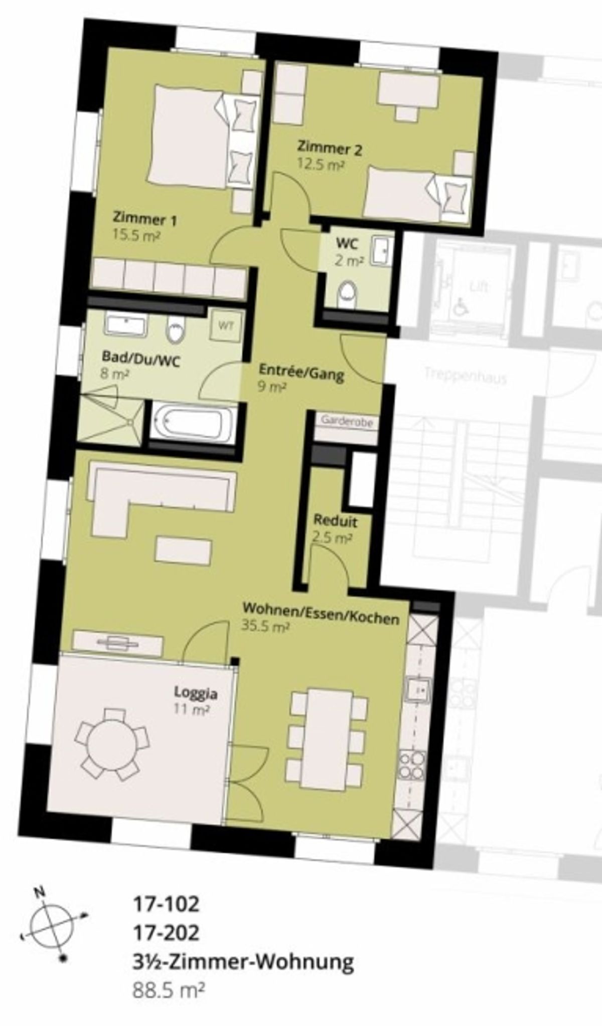 Modern 3.5 Zimmer Wohnung - 14