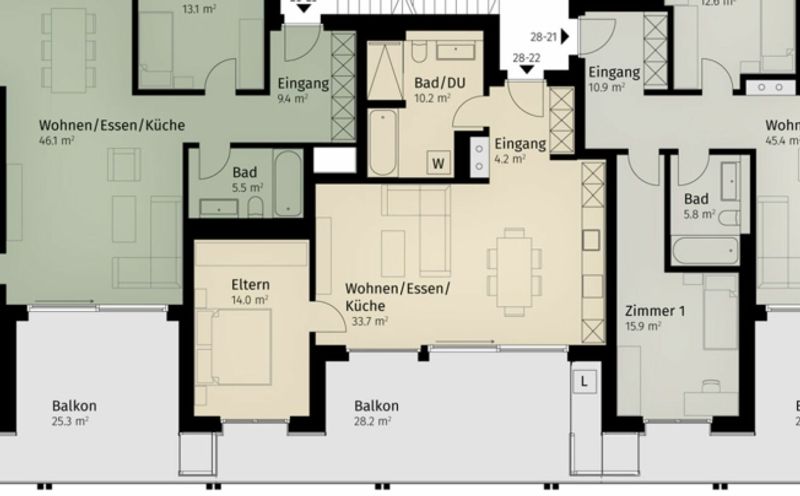 88 m² | 2.5-Zi.-Wohnung im 2. OG | Erstbezug - 12
