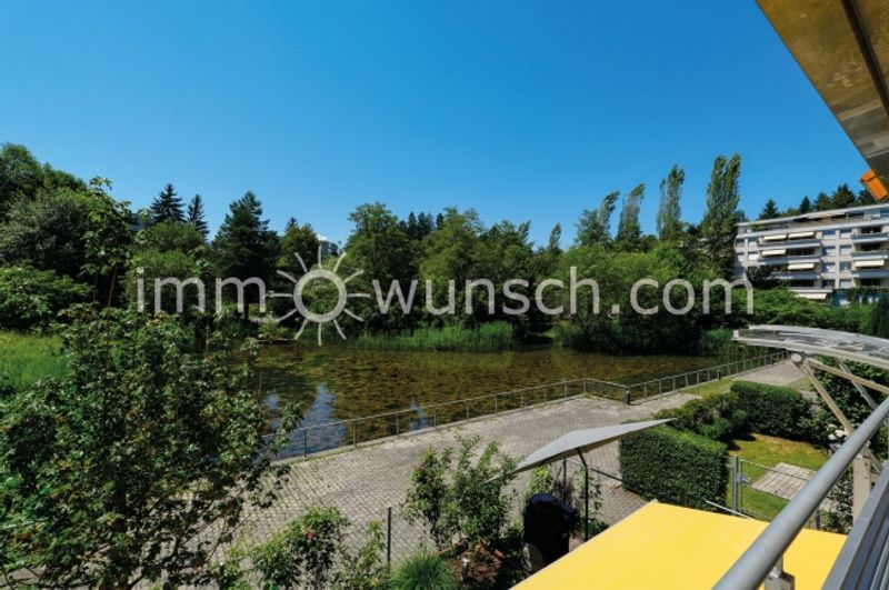 Helle, sowie grosszügige 3 ½ Zi. Eigentumswohnung, mit Hauswirtschaftsraum, gedecktem Balkon und schöner Aussicht auf den Weiher - 1