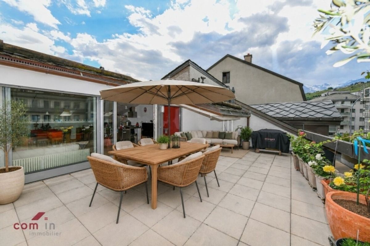 SION, 6,5-Zimmer-Doppelhaus
Terrasse von 48 m² – Altstadt - 0