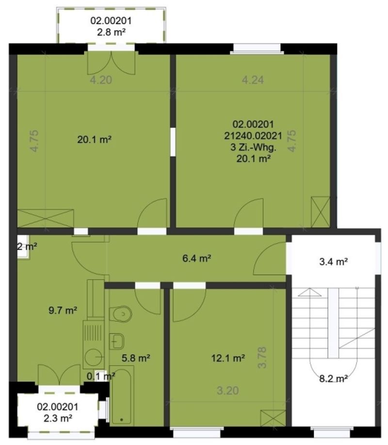 Mitten in der Länggasse 3-ZW an 74 m² im 2. OG - 10