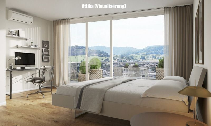 Reiheneckhaus mit Attika, Garten und Weitblick - 2