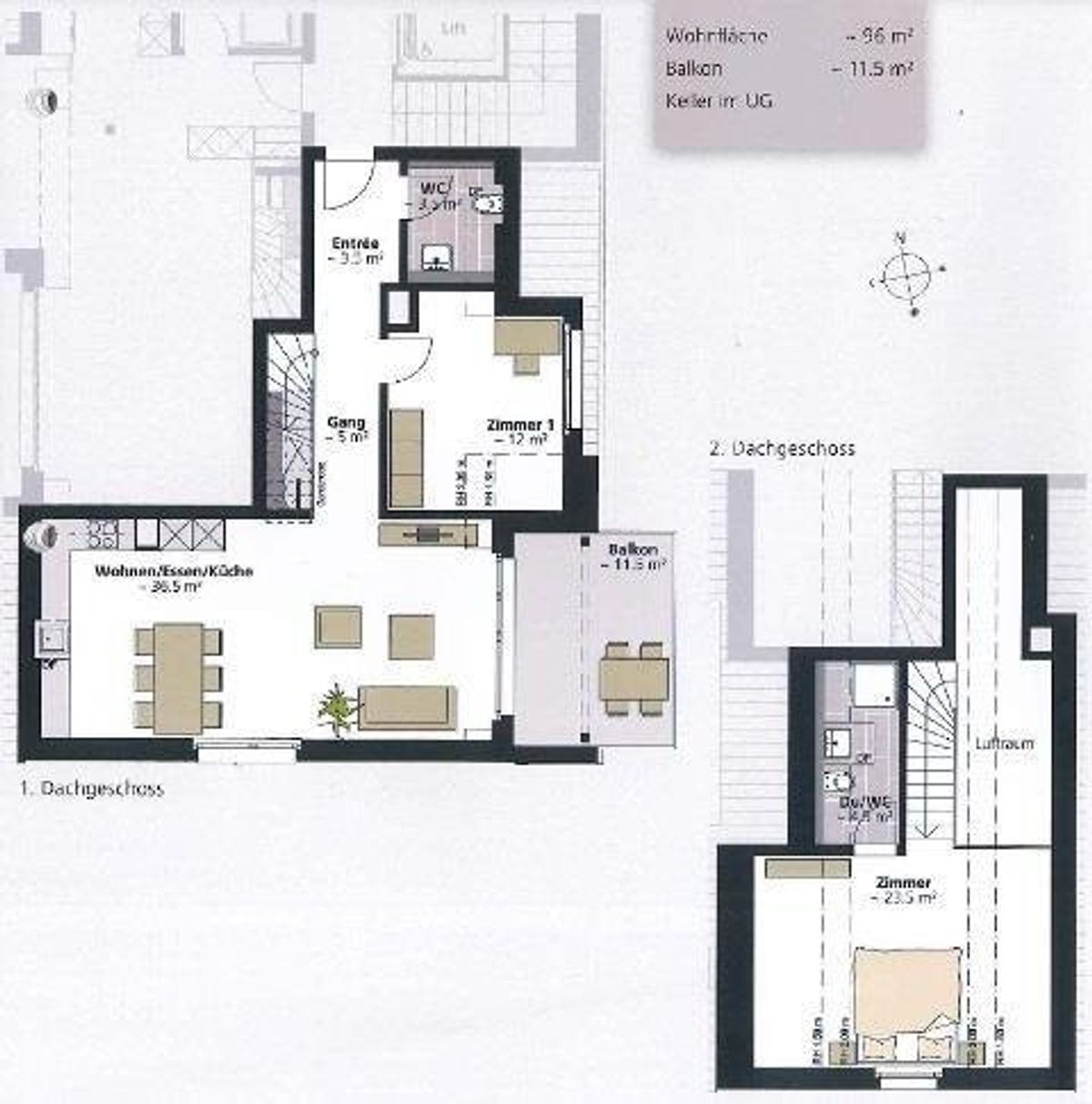 Moderne Maisonette-Wohnung in gepflegter Wohnsiedlung - 9