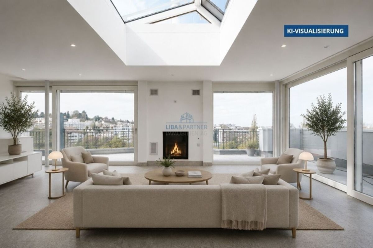 Attika-Maisonette mit unverbaubarem Weitblick über Binningen & Basel - 1