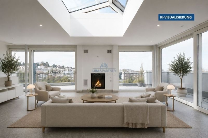Attika-Maisonette mit unverbaubarem Weitblick über Binningen & Basel - 2
