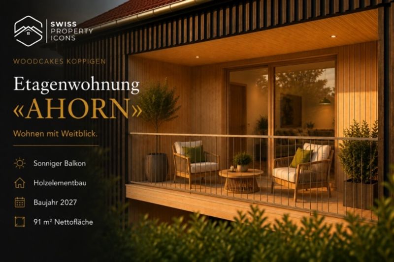 NEUBAU Etagenwohnung "AHORN" - Traumhafte Neubauwohnungen im Zentrum von Koppigen - 1
