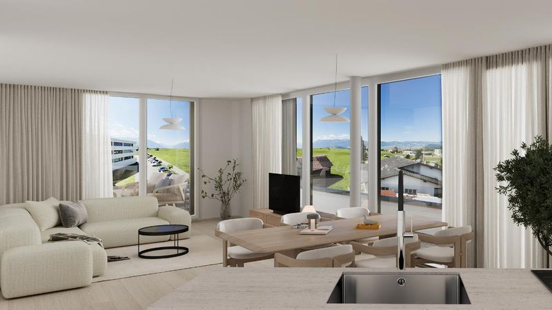 Baustart erfolgt! Neubauprojekt Triangulum Gommiswald Attikawohnung - 3