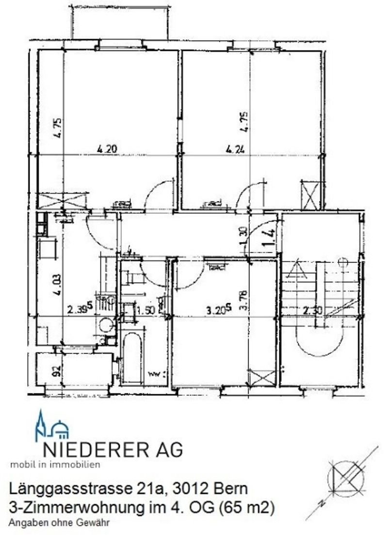 Mitten in der Länggasse 3-ZW an 76 m² im 4. OG - 11