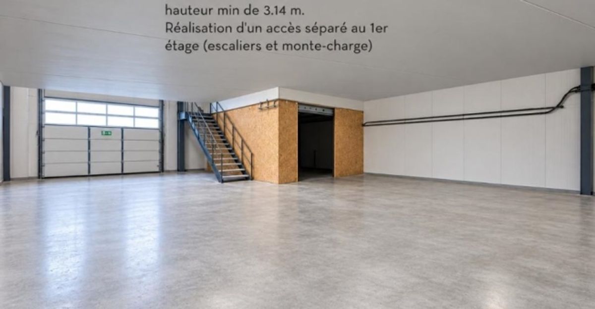Sion, à louer un local de 297.60 m2 au rez étage dans un bâtiment industriel entièrement rénové. - 0