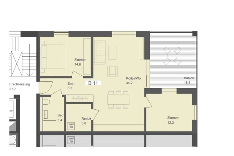 Erstvermietung Talberg-Park 3.5-Zimmer-Wohnung mit Balkon (B11, 2. OG) - 7