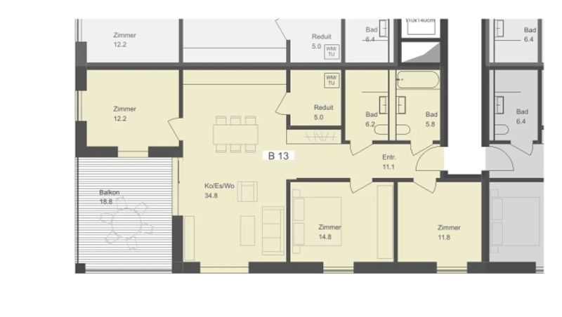 Erstvermietung Talberg-Park 4.5-Zimmer-Wohnung mit Balkon (B13, 3. OG) - 8