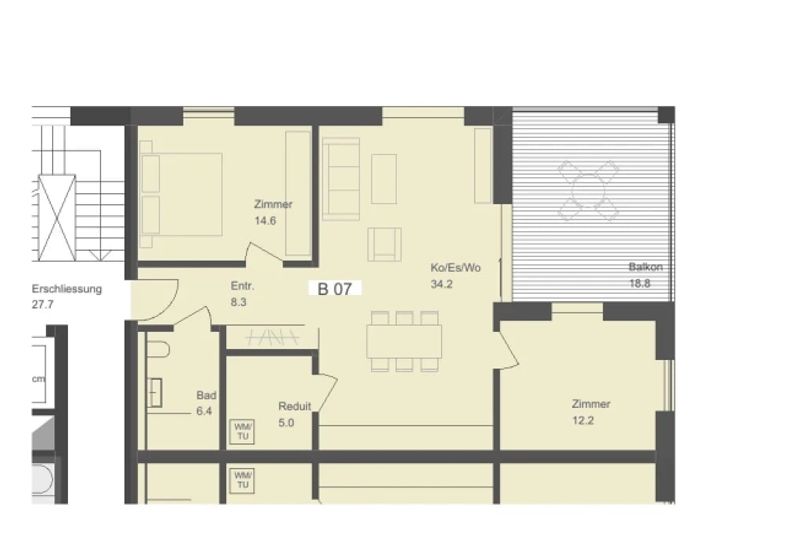 Erstvermietung Talberg-Park 3.5-Zimmer-Wohnung mit Balkon (B07, 1. OG) - 7