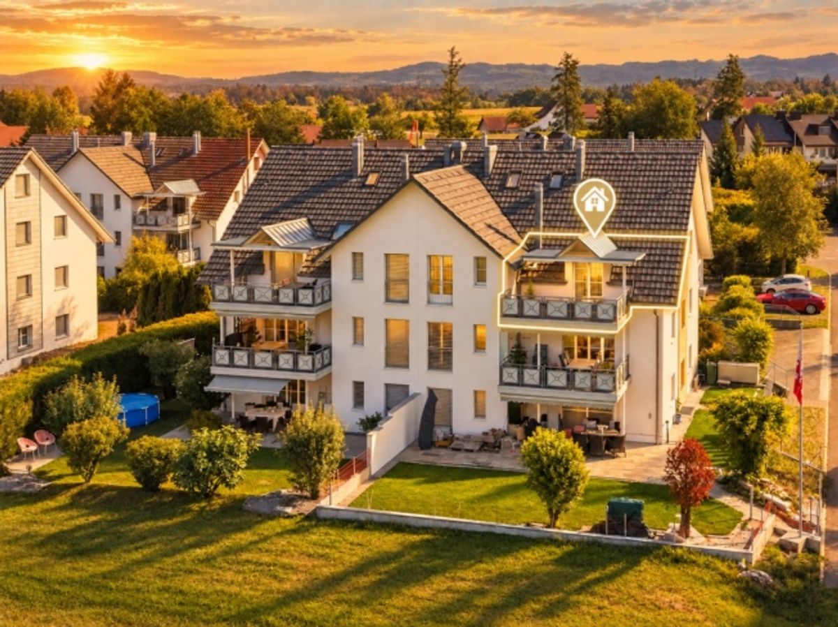 Wohnen mit Weitblick - charmante 4.5-Zimmer-Duplexwohnung mit Holzambiente und Sicht auf den Pfannenstiel - 0