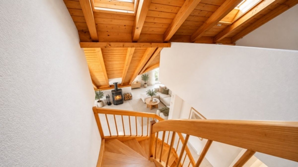 Wohnen mit Weitblick - charmante 4.5-Zimmer-Duplexwohnung mit Holzambiente und Sicht auf den Pfannenstiel - 4