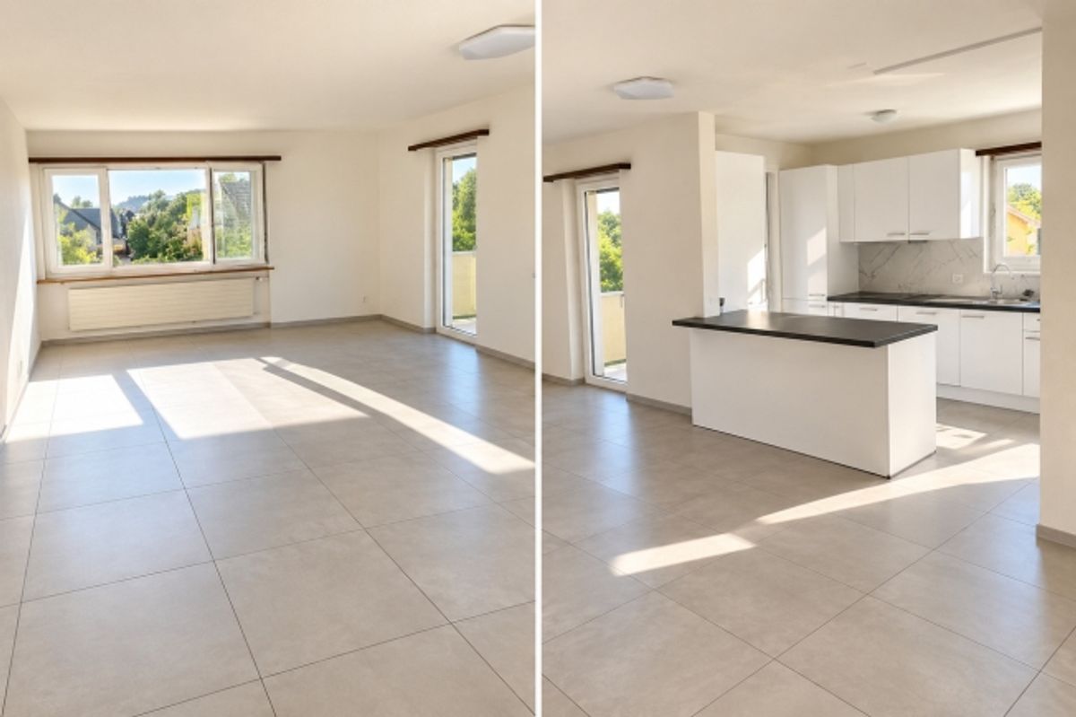 Ungehinderte Sicht, Balkon und Grün nur einen Steinwurf vom Coop entfernt! - 0