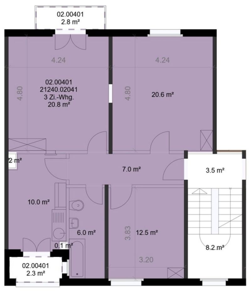 Mitten in der Länggasse 3-ZW an 76 m2 im 4. OG - 9