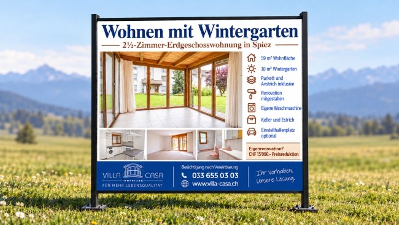Spiez – Wohnung mit Wintergarten nach Ihren Wünschen aufgefrischt - 1