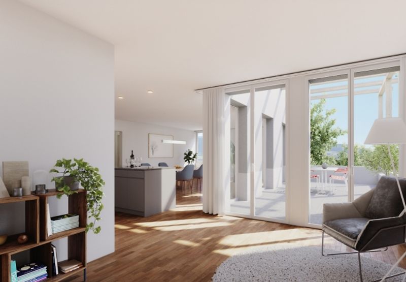 3.5-Zimmer-Triplexwohnung mit Atelier und zwei Aussenräumen - 3