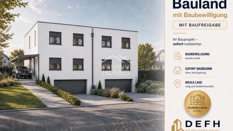 BAULAND FÜR EIN ATTRAKTIVES DOPPELHAUSPROJEKT - 2
