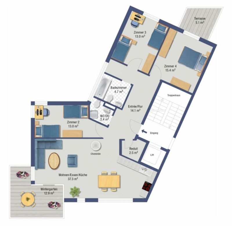 45-Zimmer Etagenwohnung im Zentrum von Uster - 15