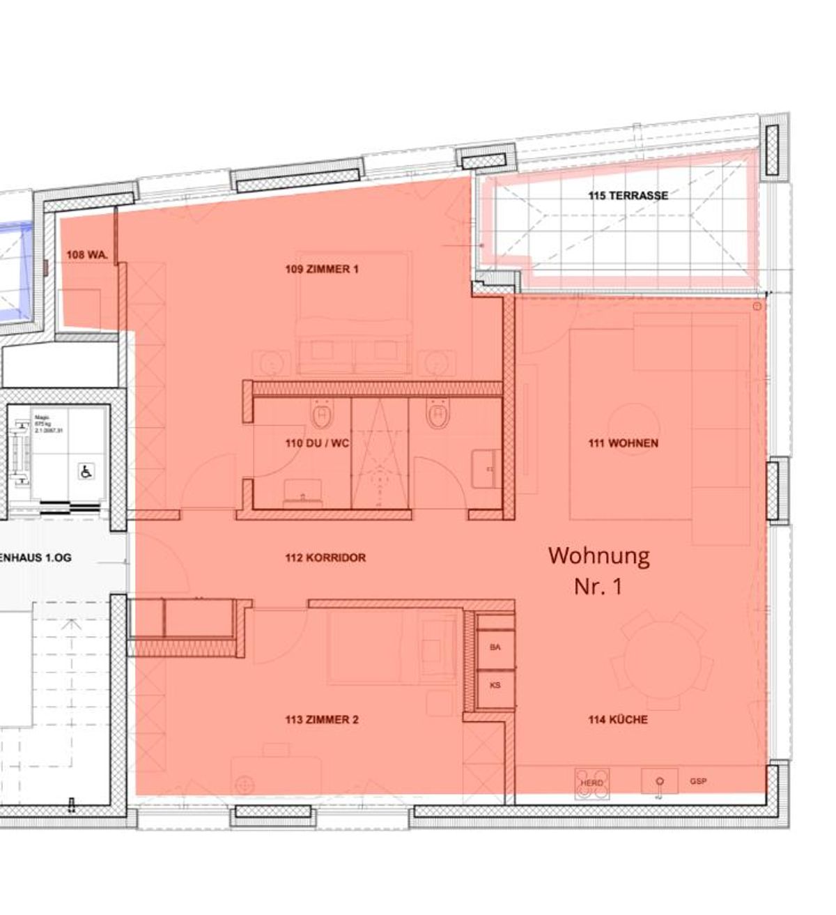 3.5 Zimmer Wohnung - 8
