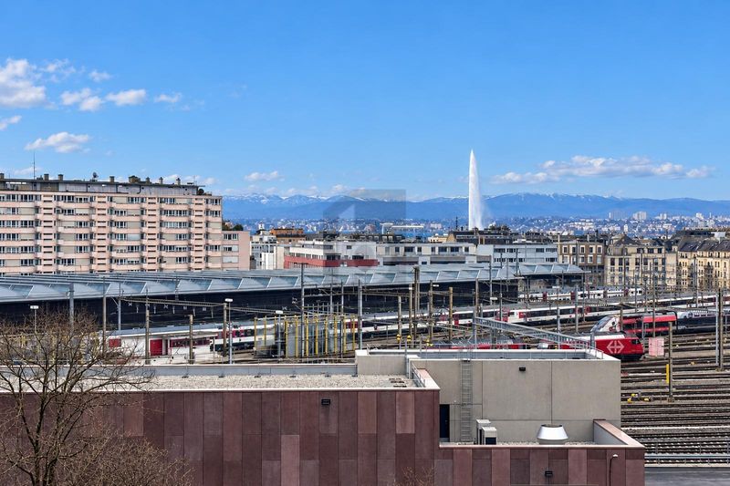 TRAVERSANT AUX NATIONS UNIES AVEC VUE JET DEAU - 1