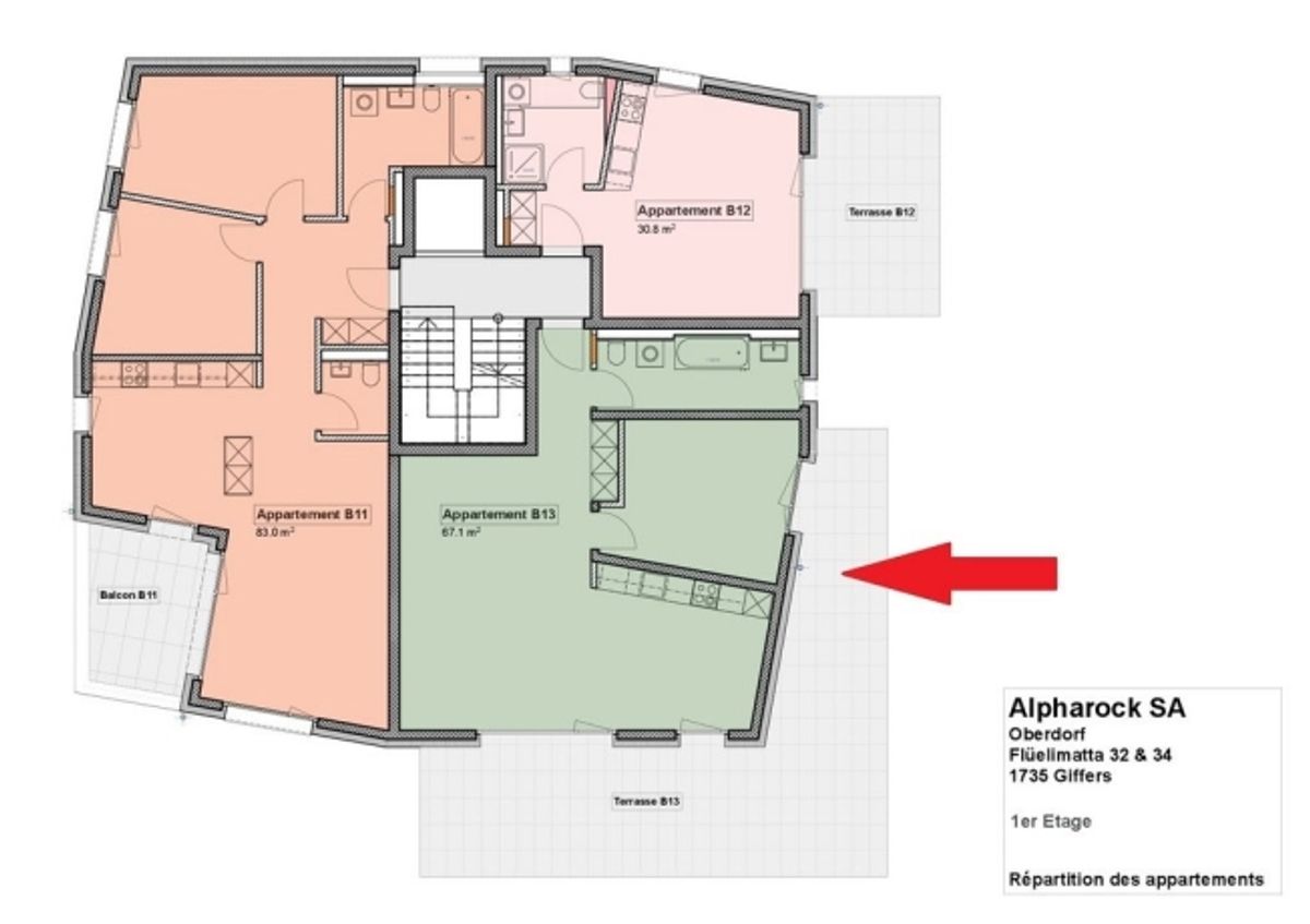 Bel appartement lumineux de 2.5 pièces avec grande terrasse - 11